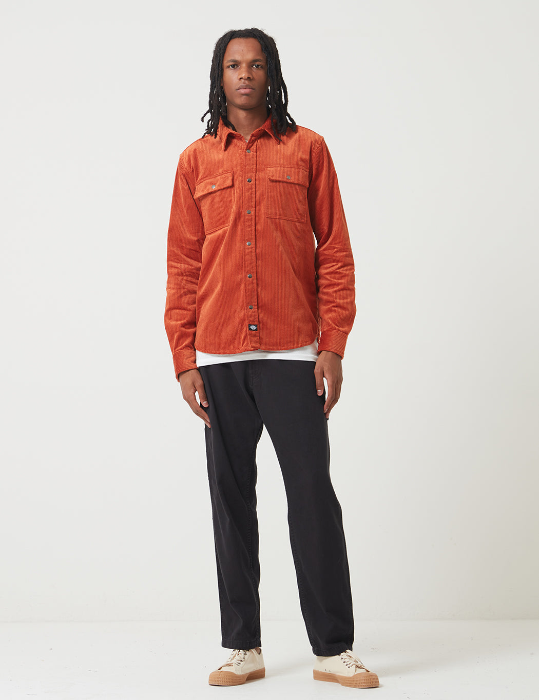 Ivel Cord Shirt - Rust Red