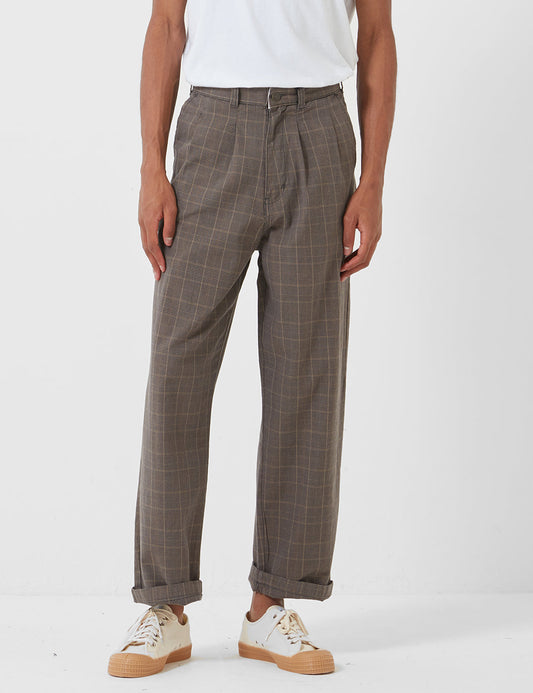 Artemus Pant (Pleated) - Dark Brown