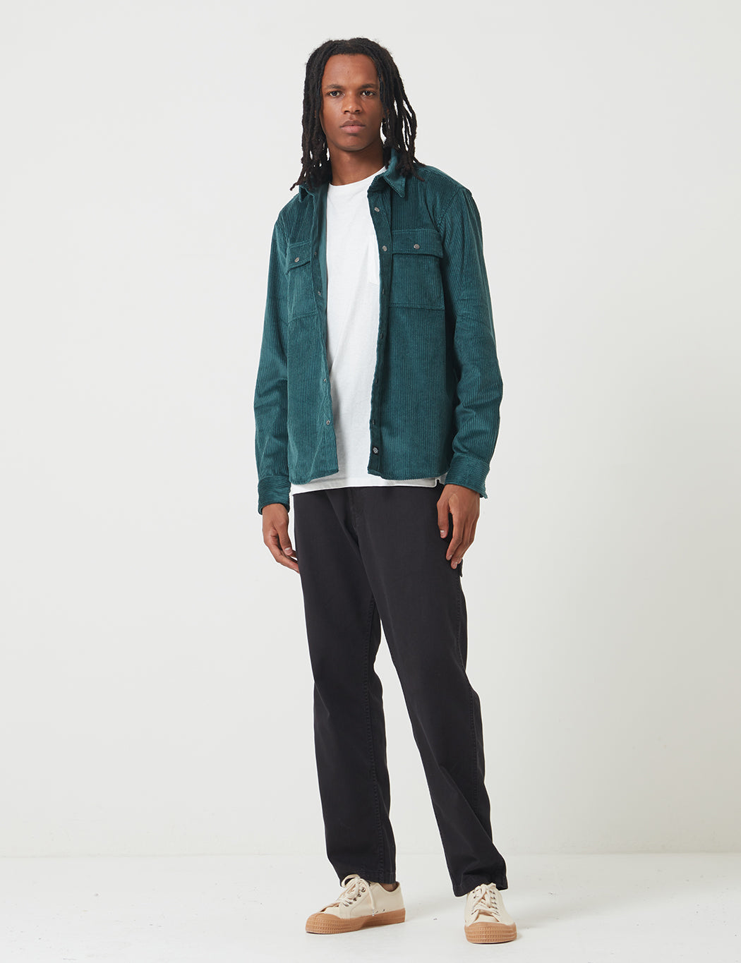 Ivel Cord Shirt - Forest Green