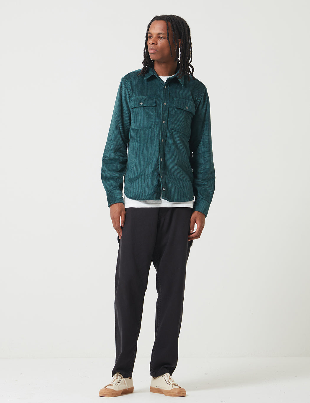 Ivel Cord Shirt - Forest Green