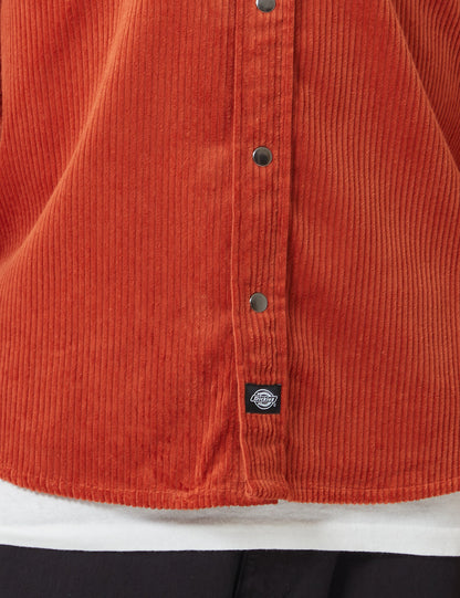 Ivel Cord Shirt - Rust Red