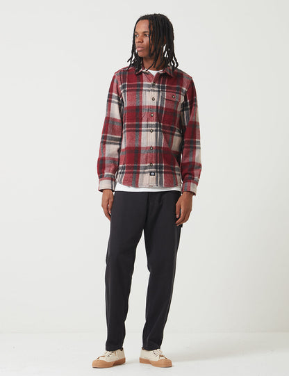 Melber Check Shirt (Wool) - Maroon