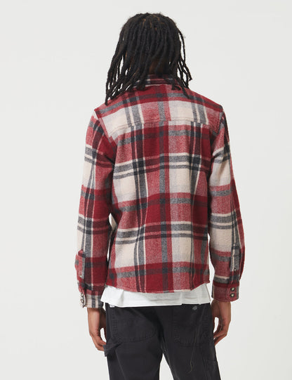 Melber Check Shirt (Wool) - Maroon