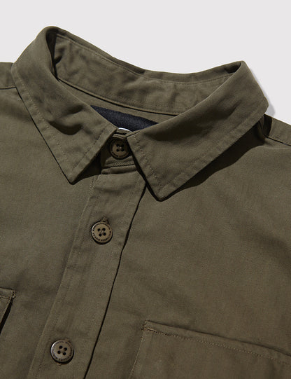 Tunnelton Herringbone Shirt - Dark Olive
