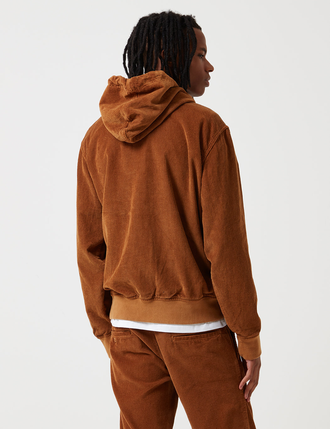 Amonate Hooded Sweatshirt (Cord) - Brown Duck