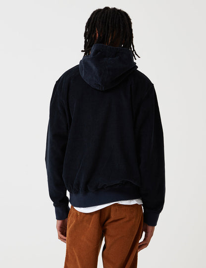 Amonate Hooded Sweatshirt (Cord) - Dark Navy Blue