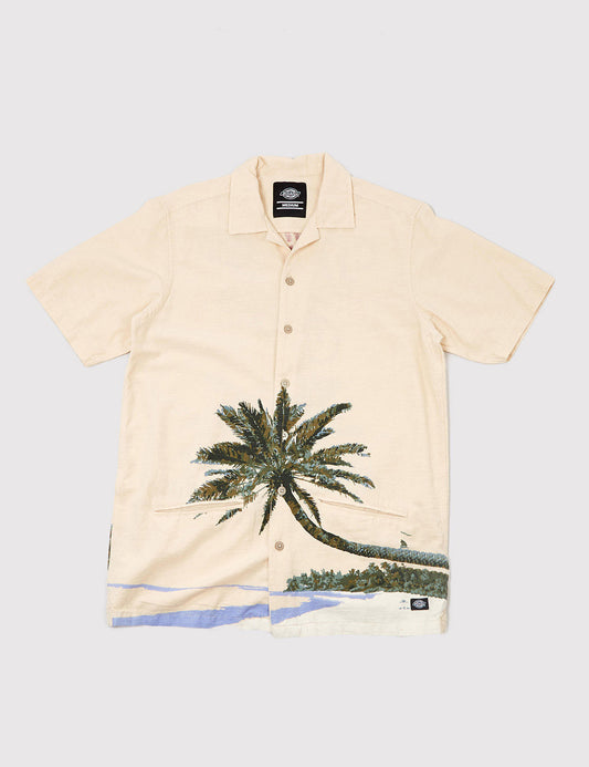 Hawaiian Gardens Short Sleeve Shirt - Ecru