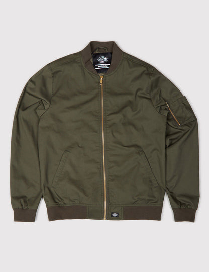 Hughson Bomber Jacket - Dark Olive