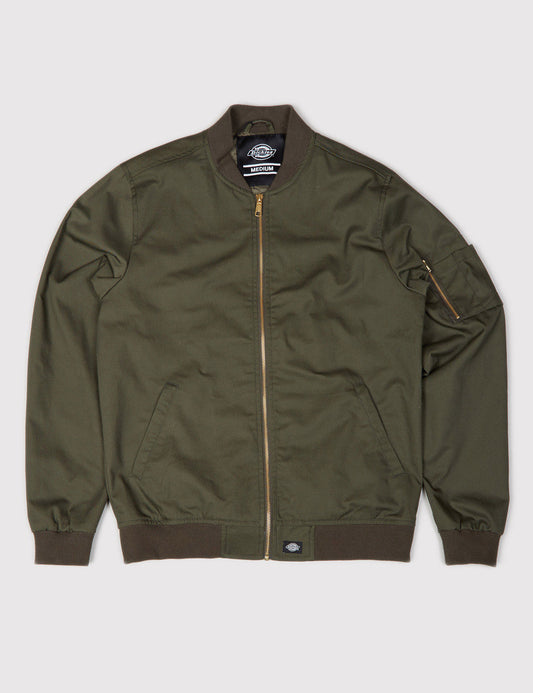 Hughson Bomber Jacket - Dark Olive