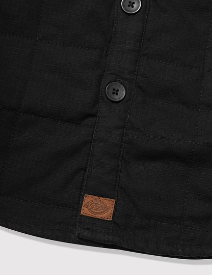 Judson Quilted Over Shirt - Black