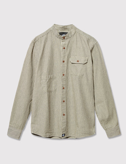 Waldenburg Collarless Shirt - Ecru