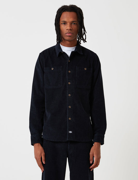 Arthurdale Shirt (Corduroy) - Dark Navy Blue