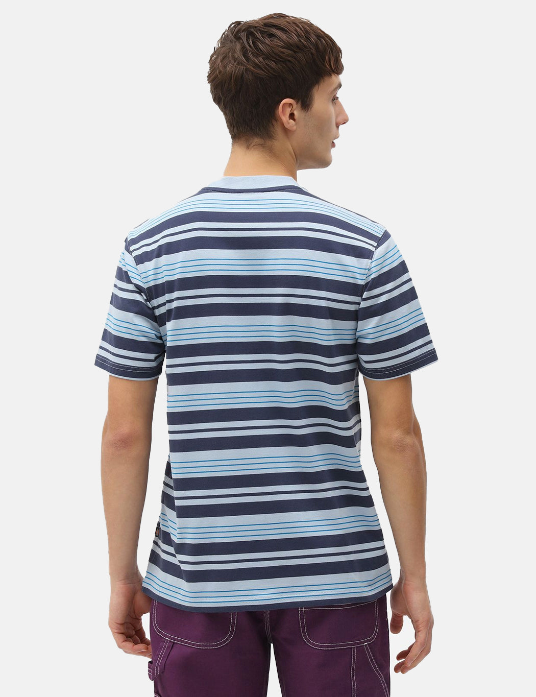 Wheaton T-Shirt (Striped) - Fog Blue
