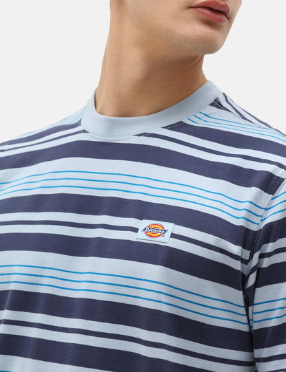 Wheaton T-Shirt (Striped) - Fog Blue