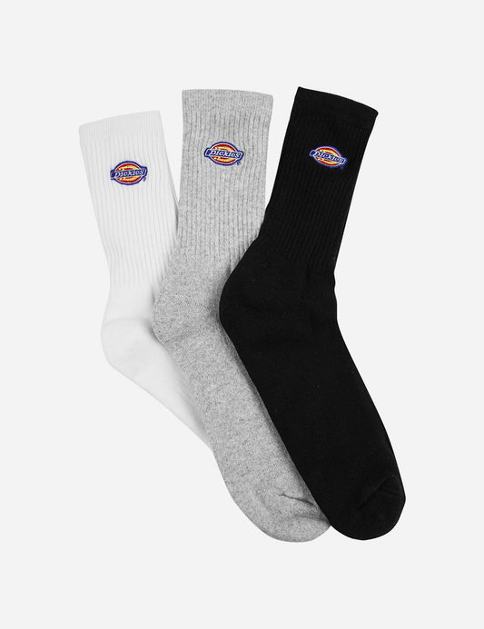 Valley Grove 3-Pack Socks - White/Black/Grey