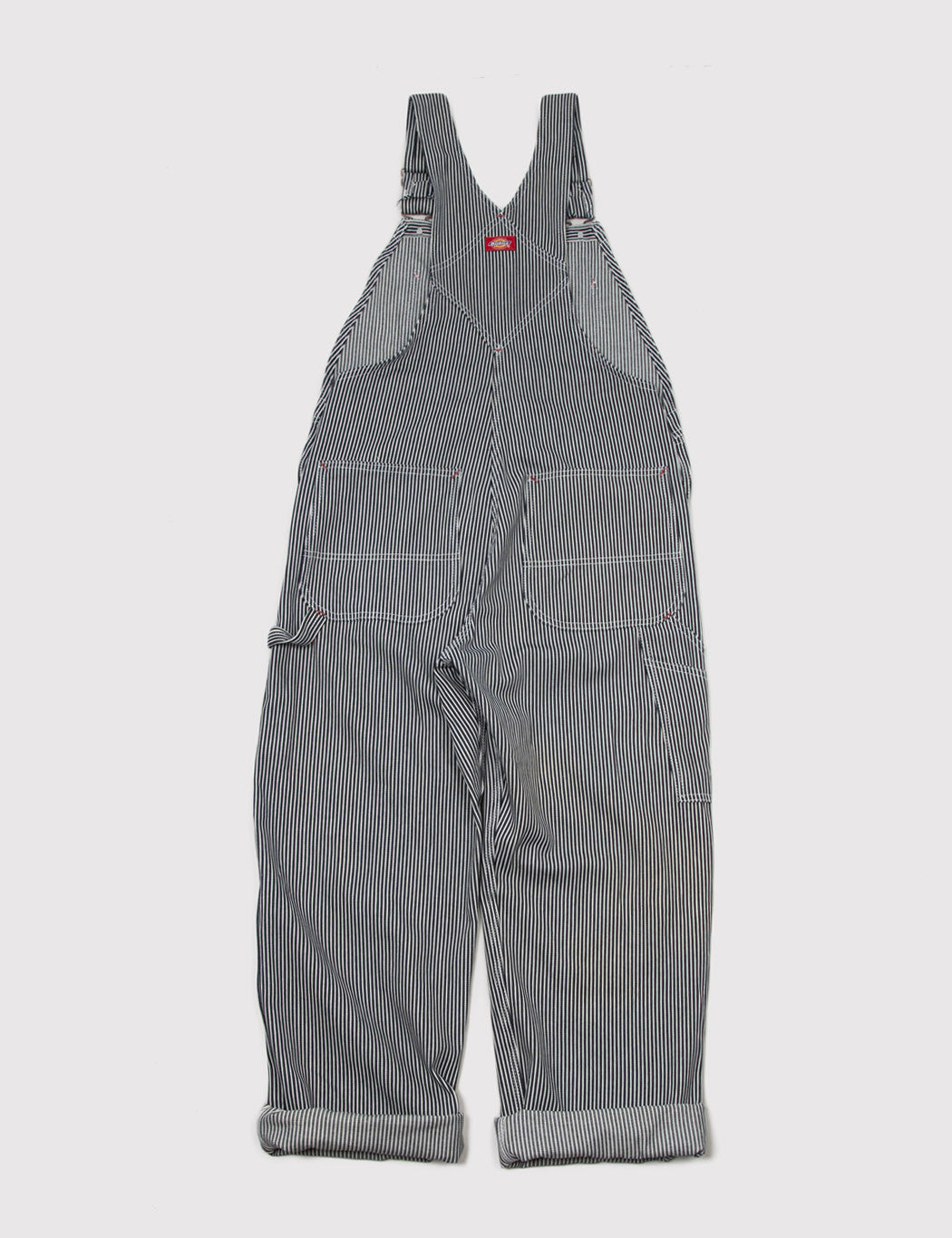 Indigo Bib Overalls (Hickory Stripe) - Blue/White