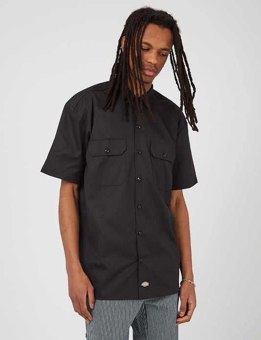 Short Sleeve Work Shirt - Black