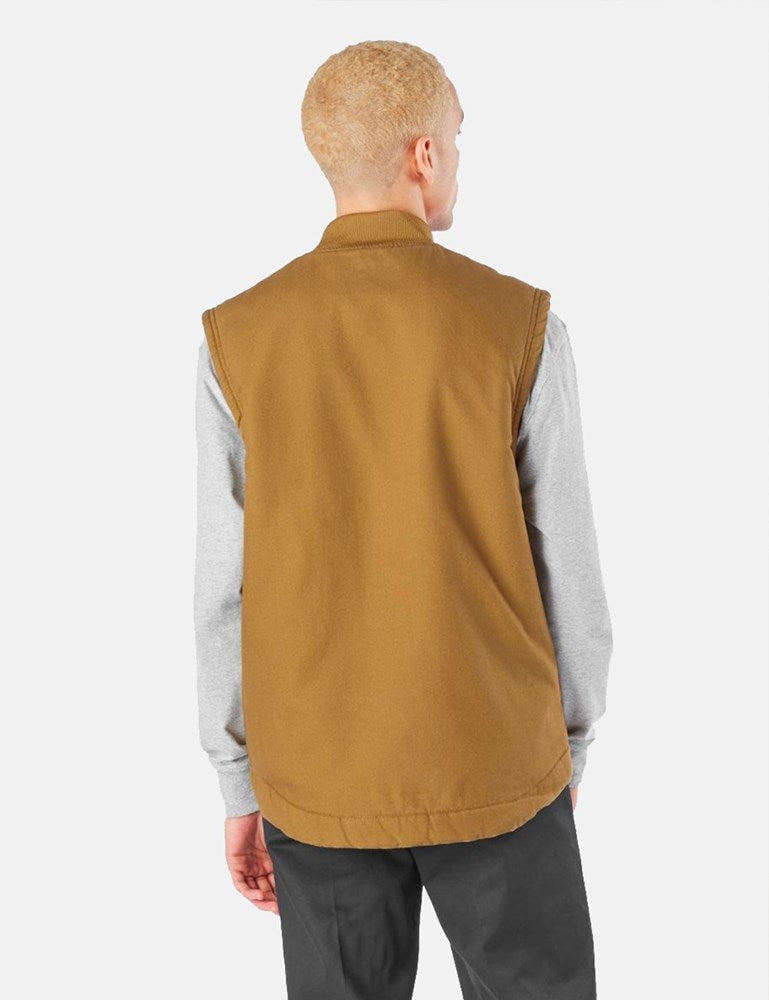 Sherpa Lined Duck Vest - Brown