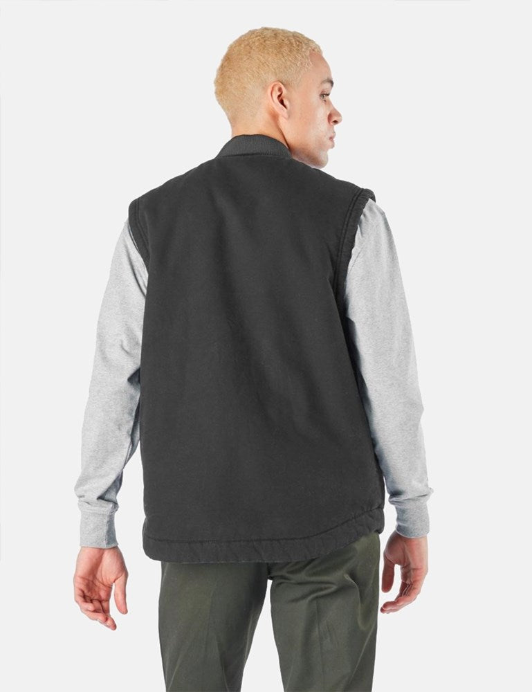 Sherpa Lined Duck Vest - Black