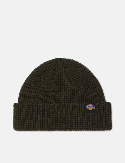 Woodworth Waffle Beanie - Olive Green