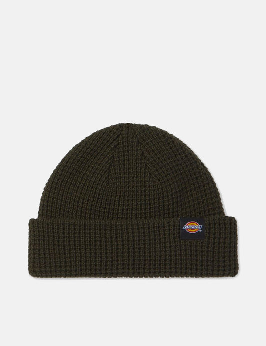 Woodworth Waffle Beanie - Olive Green