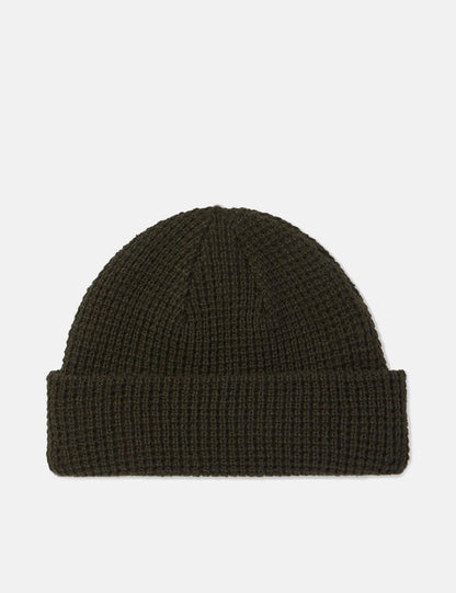 Woodworth Waffle Beanie - Olive Green