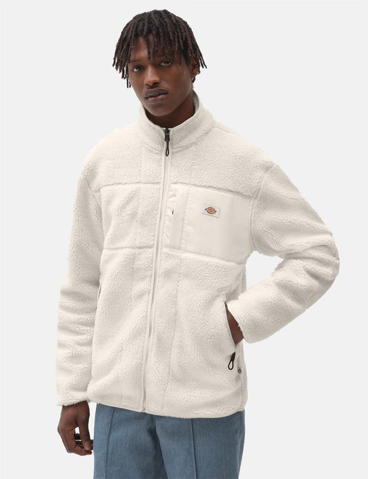 Red Chute Sherpa Fleece - Ecru White