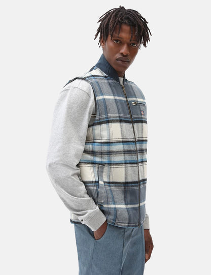 Pedro Bay Vest (Check) - Air Force Blue