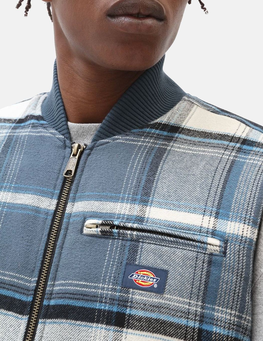Pedro Bay Vest (Check) - Air Force Blue