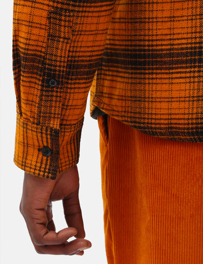 Evansville Check Shirt - Pumpkin Spice Orange