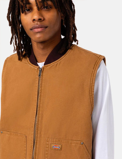 Duck Canvas Vest (Insulated) - Brown