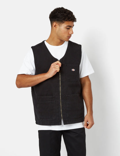 Duck Canvas Summer Vest - Stone Washed Black
