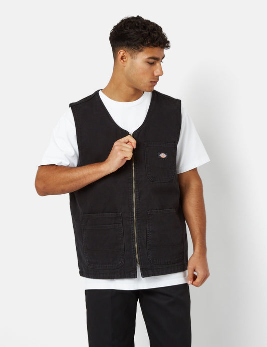Duck Canvas Summer Vest - Stone Washed Black