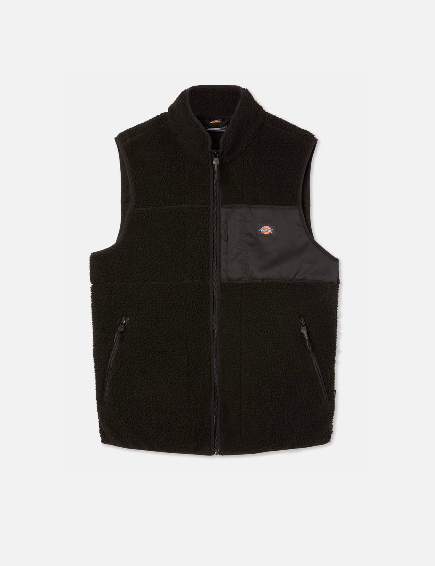 Red Chute Fleece Vest - Black