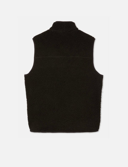 Red Chute Fleece Vest - Black