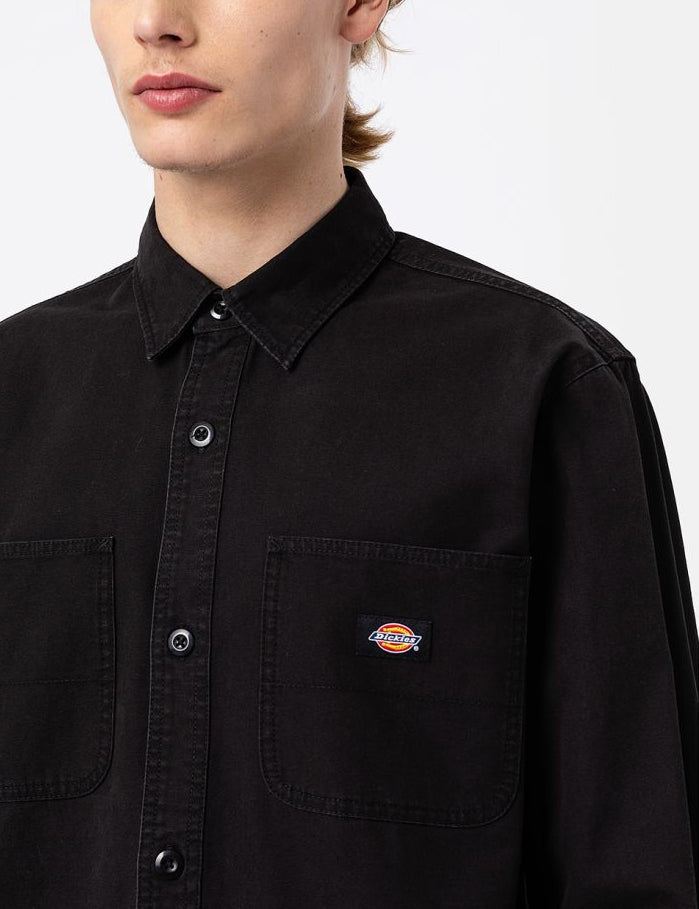 Duck Canvas Shirt - Stone Washed Black